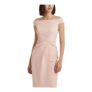 LAUREN RALPH LAUREN Crepe Off-the-Shoulder Dress